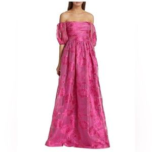 ML Monique Lhuillier Off the Shoulder Gown